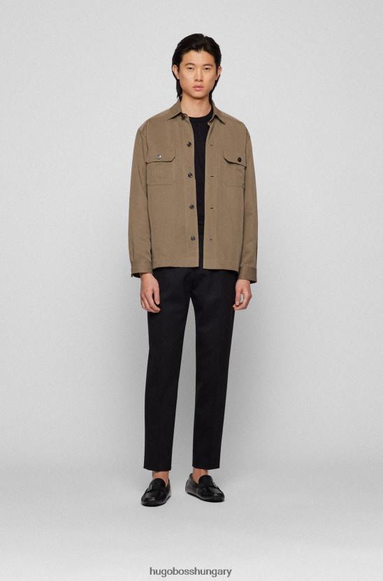 Hugo Boss Nappa bőr mokaszinok 'b' hardver szegéllyel hugo black 80P64952 fekete