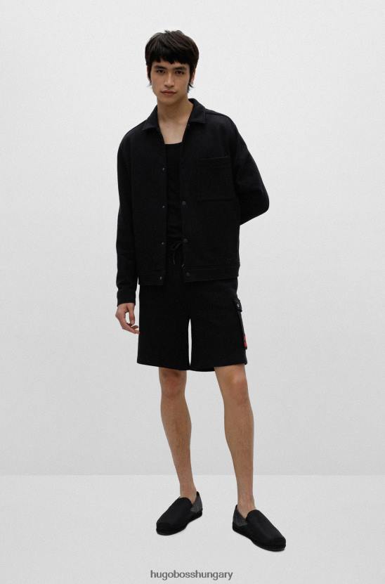 Hugo Boss hugo fekete juta talpú espadrillák logónyomatokkal 80P64853 fekete