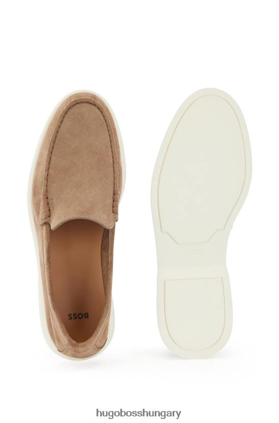 Hugo Boss velúr mokaszin 50471122 bézs 80P6661 bézs/sötétkék
