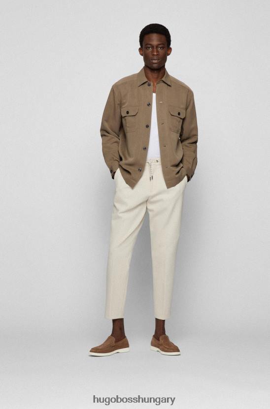 Hugo Boss velúr mokaszin 50471122 bézs 80P6661 bézs/sötétkék