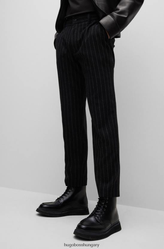 Hugo Boss kötényorrú félcsizma felhúzható bőr fekete hugo színben 80P64977 fekete