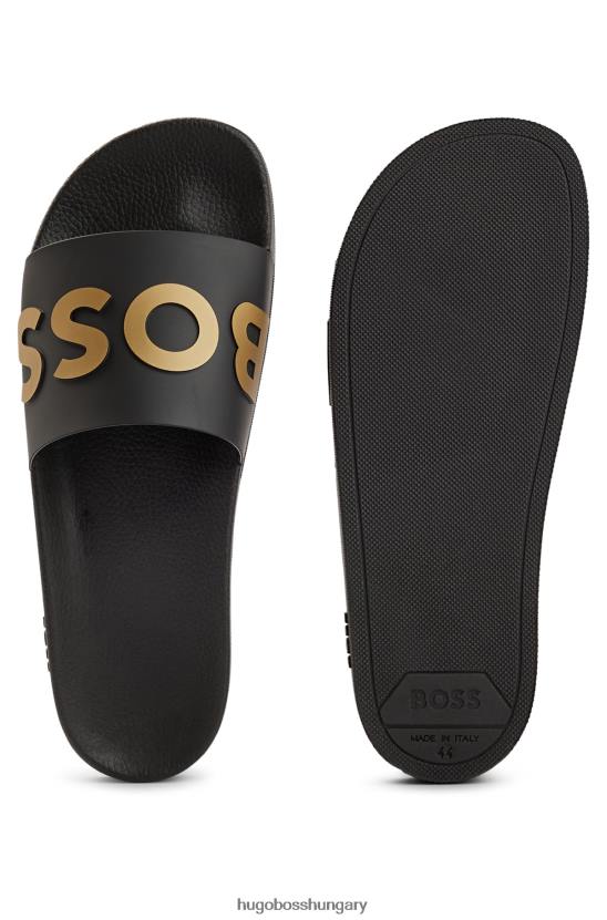 Hugo Boss olasz gyártmányú diák, kontraszt-logós pánttal, fekete hugo 80P64805 fekete