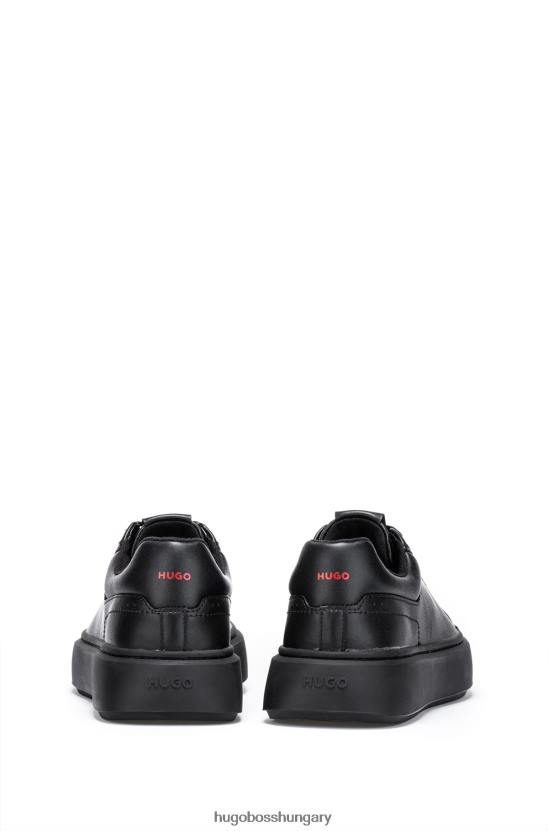 Hugo Boss bőrkeverék tornacipő márkás hugo fekete hátlappal 80P64794 fekete