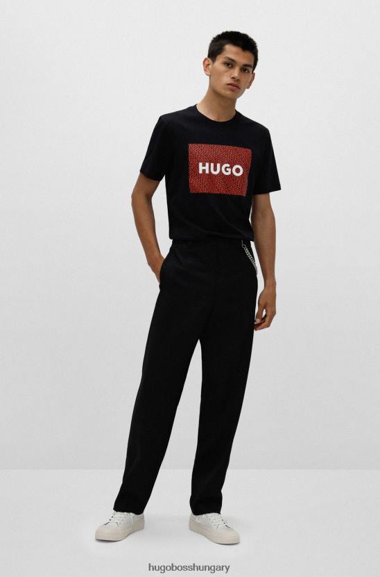 Hugo Boss fehér, alacsony szárú gumi lökhárítós tornacipő piros hugo logóval 80P64824 fehér