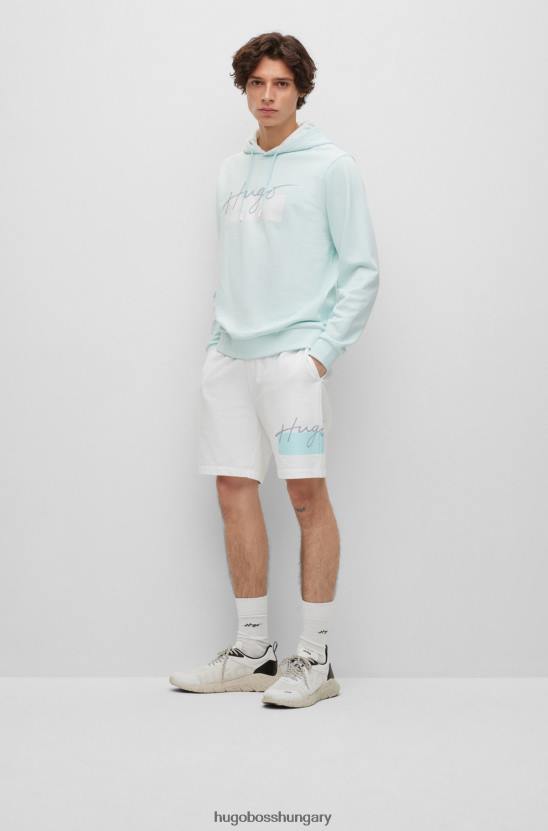 Hugo Boss fehér hálós felsőrész, dekoratív fényvisszaverő részletekkel hugo 80P65034 fehér