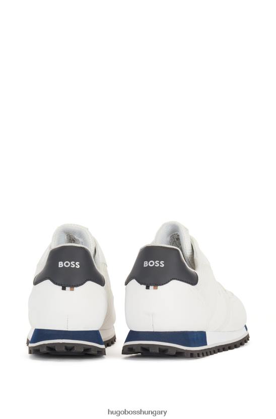 Hugo Boss fehér hugo logóval ellátott edzőcipő gumírozott díszítéssel 80P64770 fehér