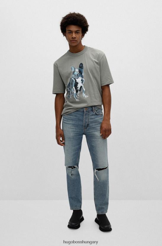 Hugo Boss fekete hugo magas szárú zoknis edzőcipő logós hurokkal 80P64961 fekete