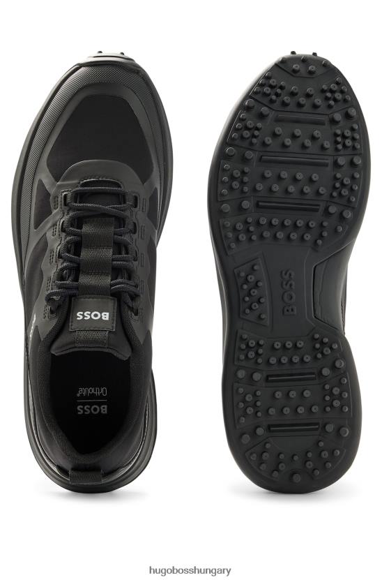 Hugo Boss fekete hugo vegyes anyagú golfcipő gumírozott talppal 80P64980 fekete
