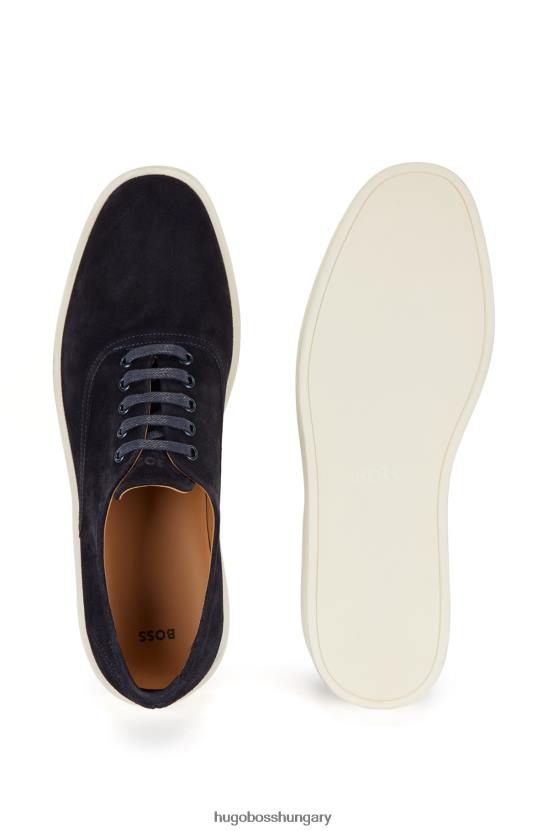 Hugo Boss gumitalpú oxford cipő velúr felsőrésszel hugo sötétkék 80P64972 sötétkék