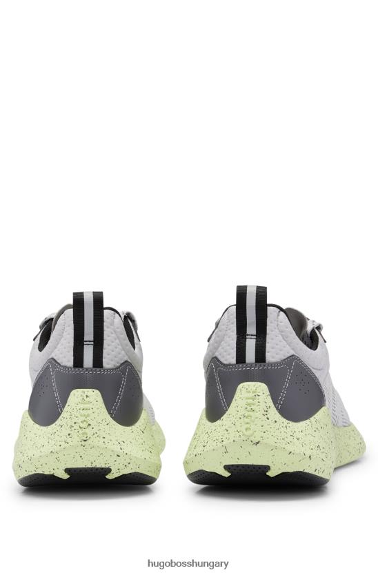 Hugo Boss hálós felsőrész, dekoratív fényvisszaverő részletekkel hugo világosszürke 80P65035 világos szürke