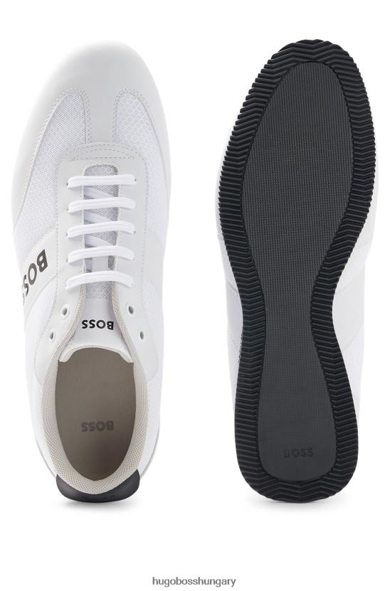Hugo Boss hugo fehér márkájú edzőcipők hálóval és gumírozott panelekkel 80P64732 fehér