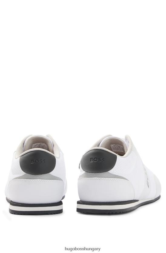 Hugo Boss hugo fehér márkájú edzőcipők hálóval és gumírozott panelekkel 80P64732 fehér