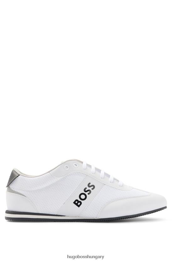 Hugo Boss hugo fehér márkájú edzőcipők hálóval és gumírozott panelekkel 80P64732 fehér
