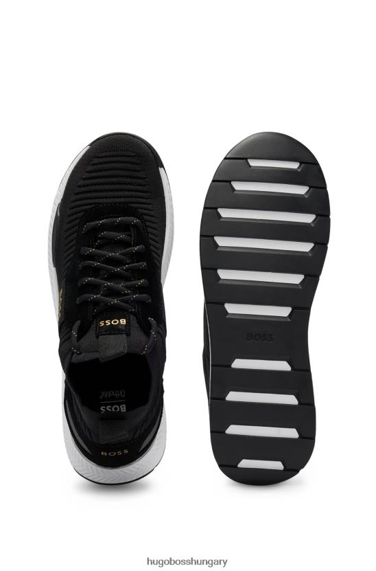 Hugo Boss hugo fekete zoknis edzőcipő repreve felsőrésszel 80P64726 fekete