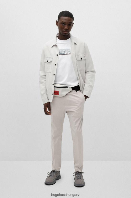 Hugo Boss hugo szürke hibrid edzőcipő mikroszálas és sportos hálóval 80P64968 szürke