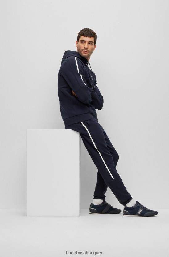 Hugo Boss sötétkék hugo márkájú edzőcipők hálóval és gumírozott panelekkel 80P64731 sötétkék