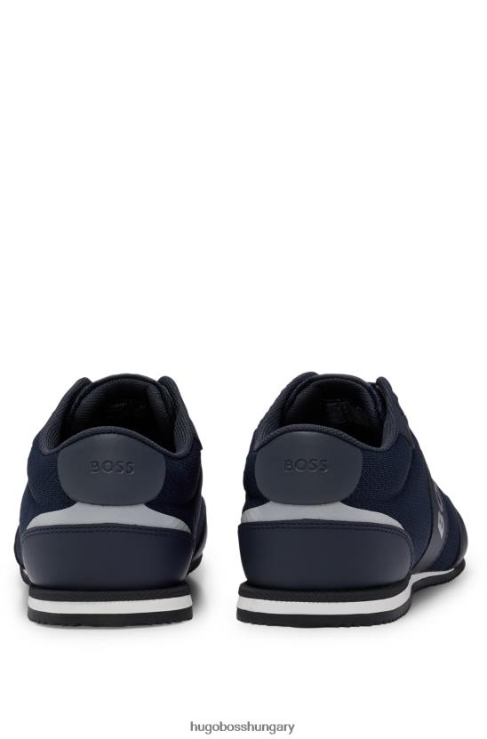 Hugo Boss sötétkék hugo márkájú edzőcipők hálóval és gumírozott panelekkel 80P64731 sötétkék