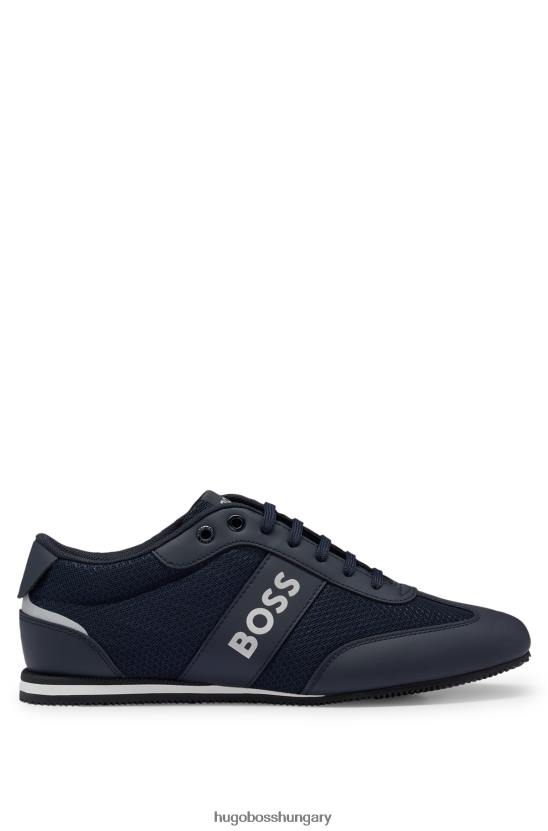 Hugo Boss sötétkék hugo márkájú edzőcipők hálóval és gumírozott panelekkel 80P64731 sötétkék