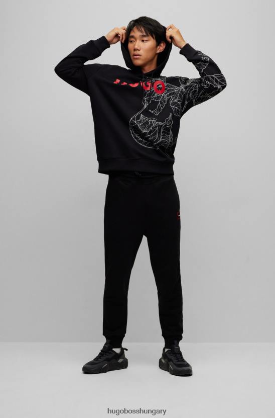 Hugo Boss vegyes anyagú edzőcipő modern eva-gumi talppal hugo black 80P64851 fekete