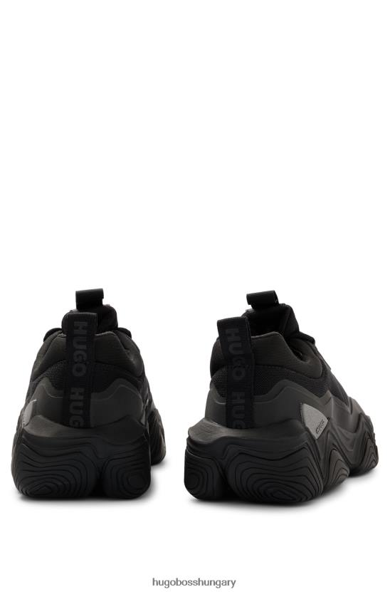 Hugo Boss vegyes anyagú edzőcipő modern eva-gumi talppal hugo black 80P64851 fekete