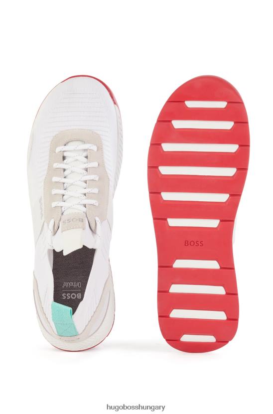 Hugo Boss zokni edzőcipő repreve felsőrésszel fehér hugo 80P64722 fehér