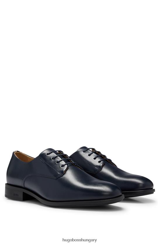 Hugo Boss bőr naplopók emed logóval és könnyű külső talp hugoval 80P64678 sötétkék