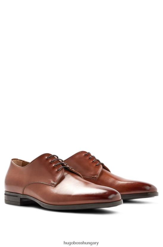 Hugo Boss hugo barna olasz gyártmányú derby cipő növényi cserzett bőrből 80P64815 barna
