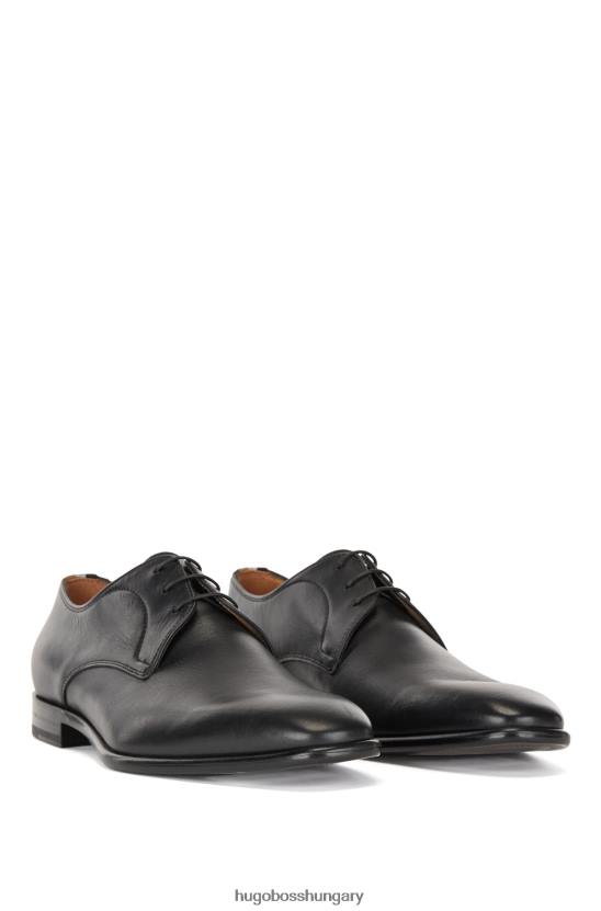 Hugo Boss hugo olasz gyártmányú derby cipő fekete bőr színben 80P65039 fekete