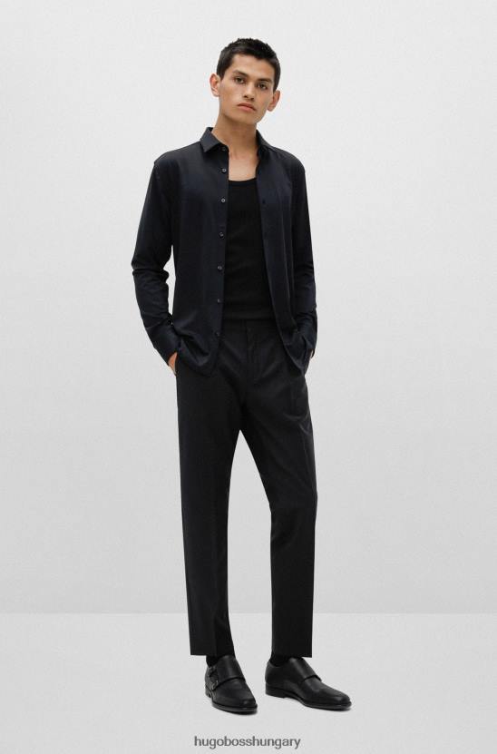 Hugo Boss hugo dupla szerzetes cipő fekete nyomott bőr színben 80P64975 fekete