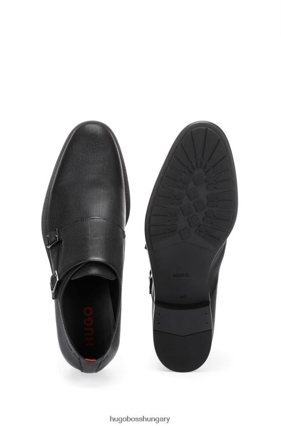 Hugo Boss hugo dupla szerzetes cipő fekete nyomott bőr színben 80P64975 fekete