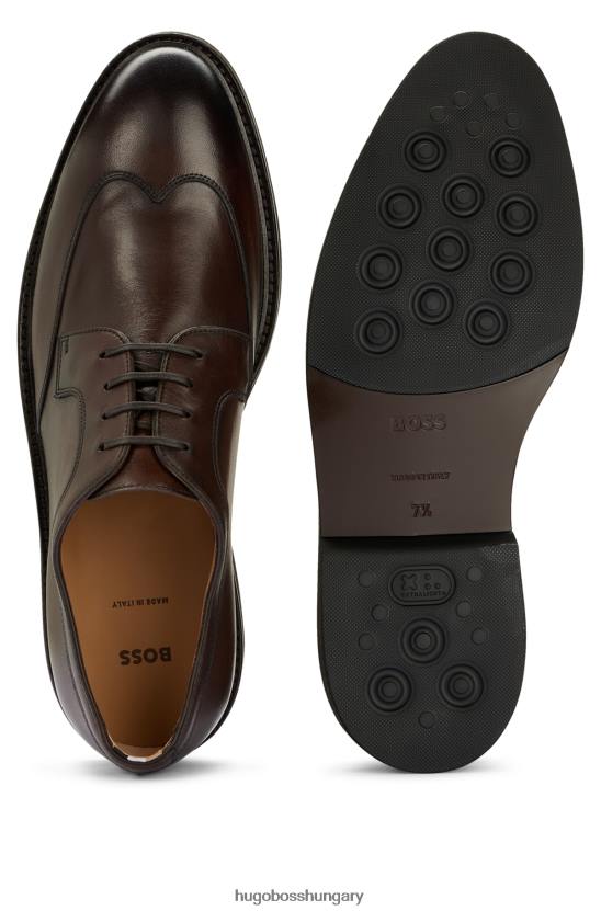 Hugo Boss hugo wingtip derby cipő, barna csiszolt bőr színben 80P64791 barna