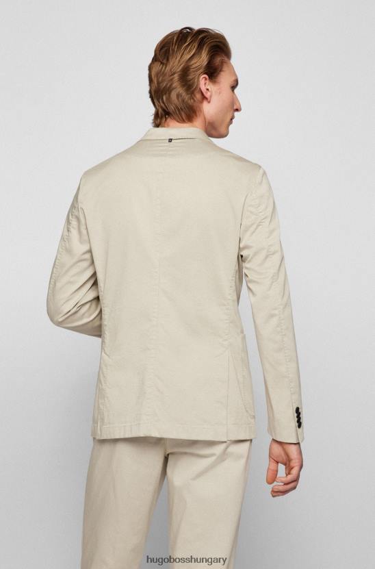 Hugo Boss hugo slim-fit kabát teljesítmény-sztreccs anyagból, világos bézs színben 80P63788 világos bézs
