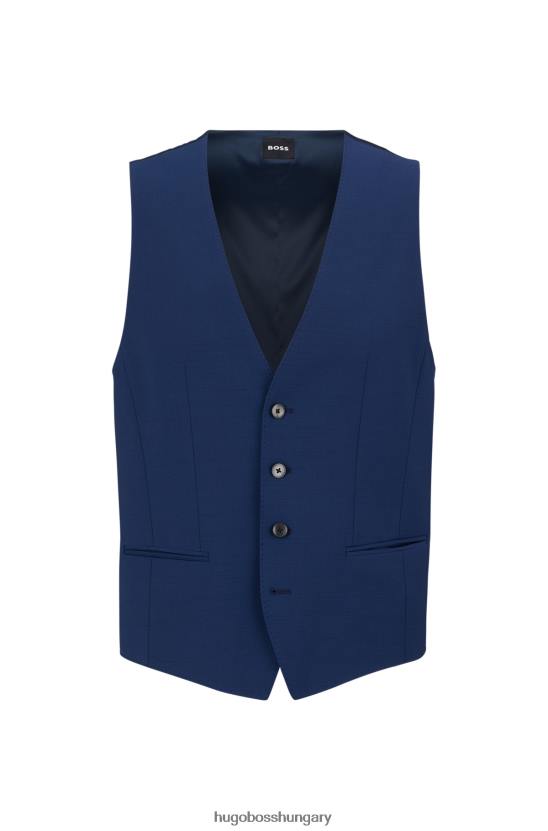 Hugo Boss vékony szabású mellény szűz-gyapjú keverék hugo sötétkék színben 80P63719 sötétkék