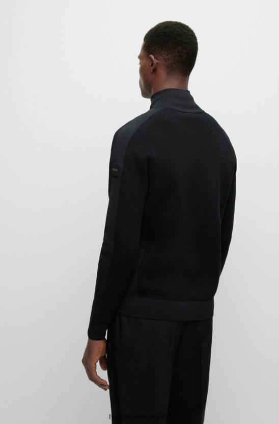 Hugo Boss vékony szabású vacsorakabát csillogó gyapjúkeverékből, fekete hugo 80P64633 fekete