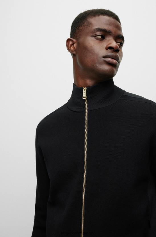 Hugo Boss vékony szabású vacsorakabát csillogó gyapjúkeverékből, fekete hugo 80P64633 fekete