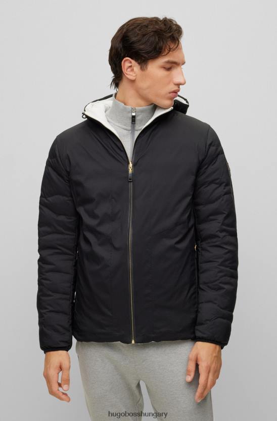 Hugo Boss fehér kifordítható kapucnis kabát vízlepergető bevonattal hugo 80P62620 fehér