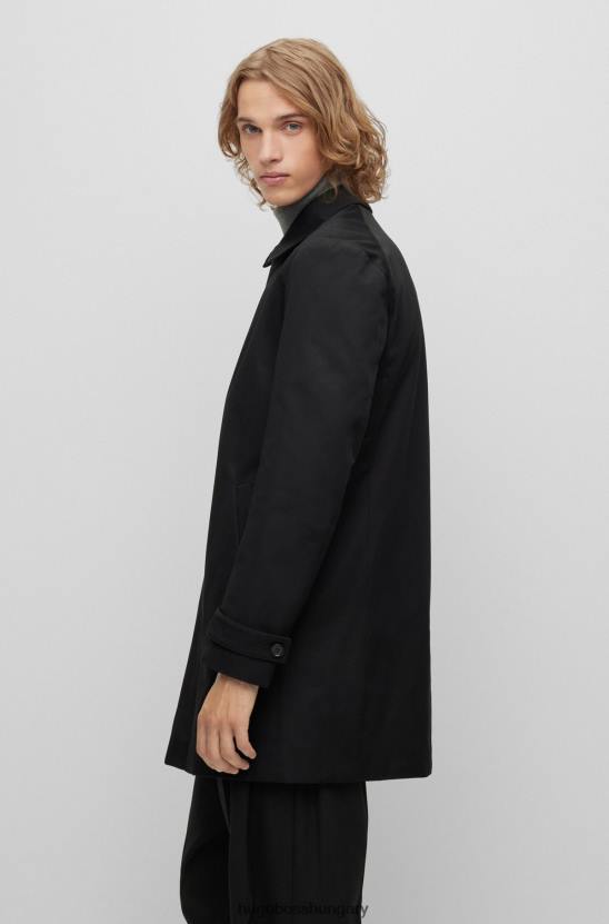 Hugo Boss fekete hugo slim-fit párnázott kabát vízlepergető felülettel 80P61719 fekete