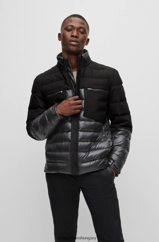 Hugo Boss hibrid kabát logóval, hugo fekete folttal 80P61910 fekete