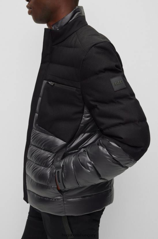 Hugo Boss hibrid kabát logóval, hugo fekete folttal 80P61910 fekete