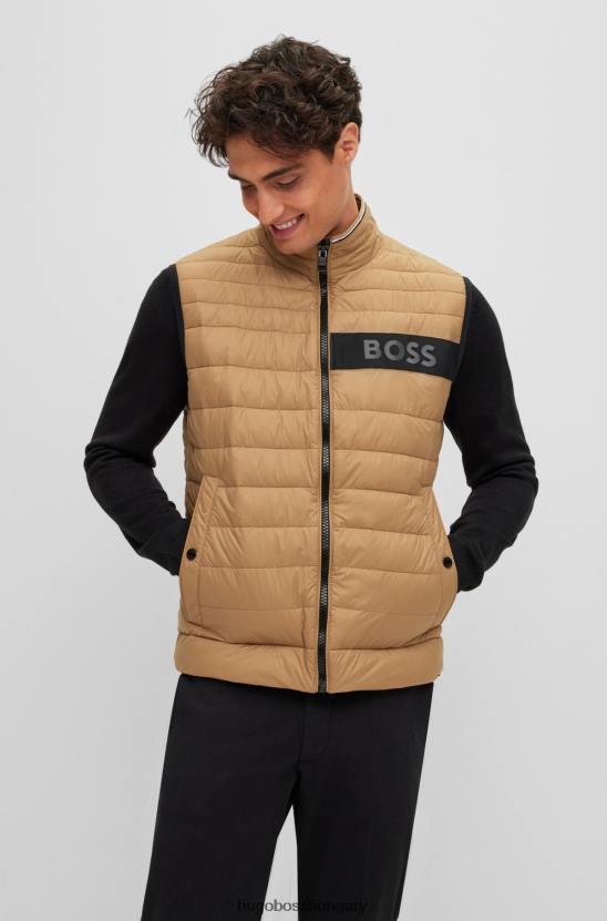 Hugo Boss hugo bézs vízlepergető párnázott mellény 3d logóval 80P61407 bézs