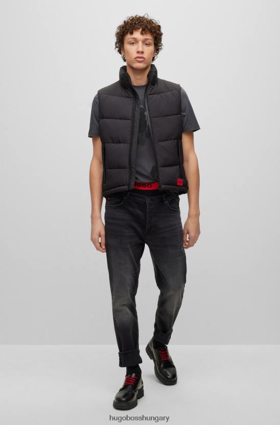 Hugo Boss hugo fekete vízlepergető karcsú szabású mellény piros logós címkével 80P63832 fekete