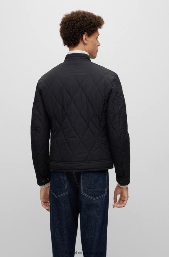 Hugo Boss hugo fekete vízlepergető steppelt kabát logóval 80P61371 fekete