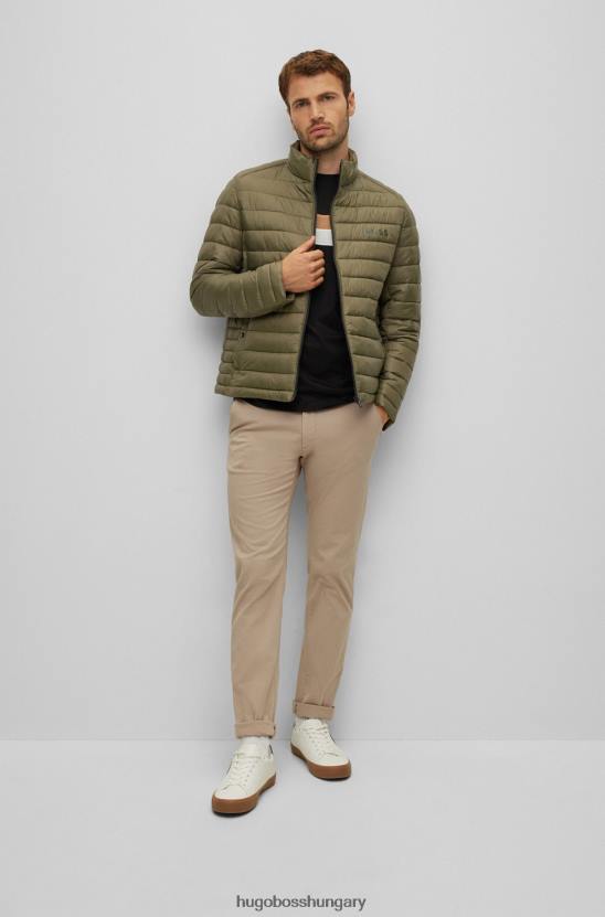Hugo Boss hugo khaki vízlepergető párnázott kabát tónusos logóval 80P61335 khaki