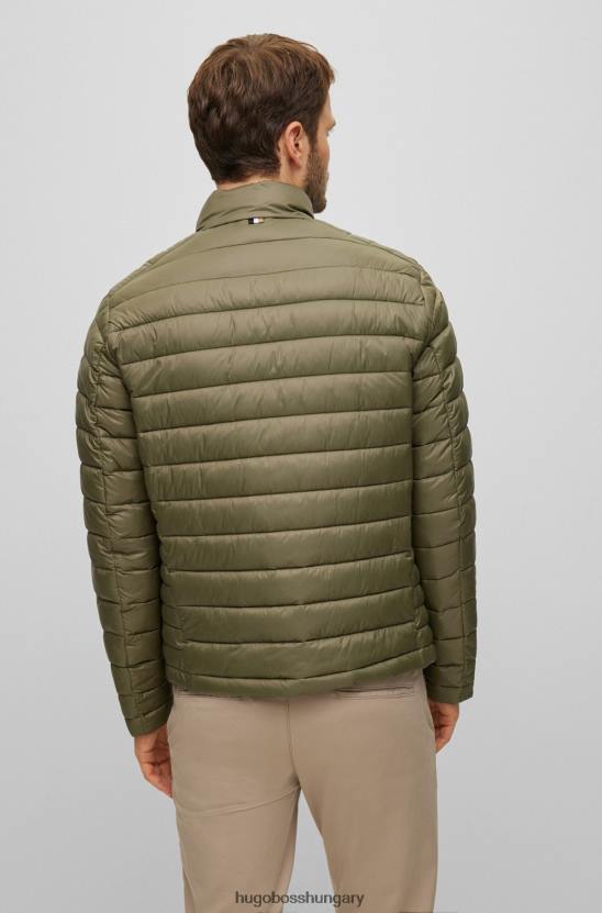 Hugo Boss hugo khaki vízlepergető párnázott kabát tónusos logóval 80P61335 khaki
