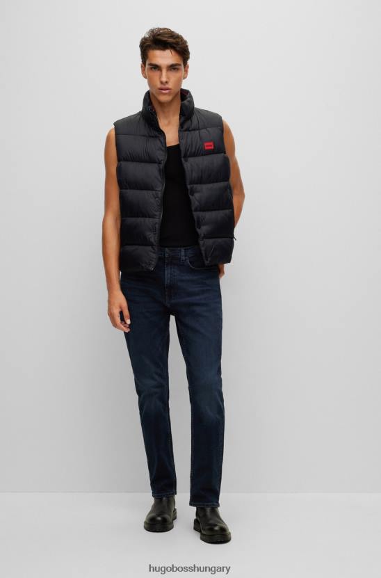 Hugo Boss hugo vékony szabású pufferes nadrág, fekete piros logóval 80P61420 fekete