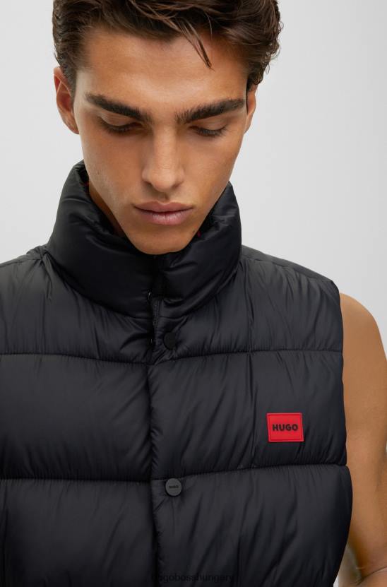 Hugo Boss hugo vékony szabású pufferes nadrág, fekete piros logóval 80P61420 fekete