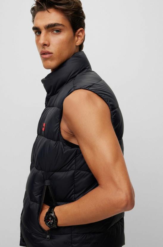 Hugo Boss hugo vékony szabású pufferes nadrág, fekete piros logóval 80P61420 fekete