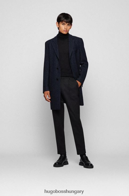 Hugo Boss kabát h-hyde 50459007 navy 80P6174 haditengerészet