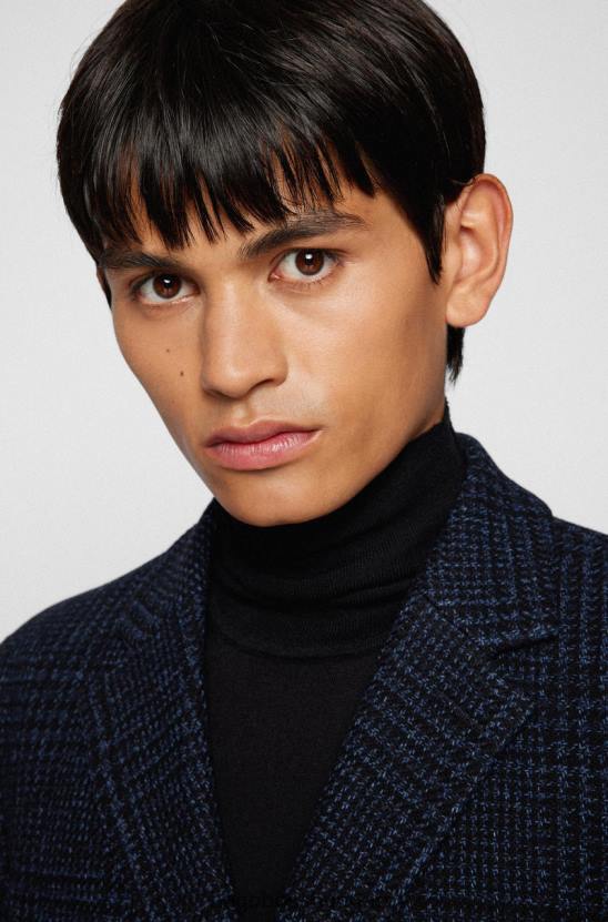 Hugo Boss kabát h-hyde 50459007 navy 80P6174 haditengerészet