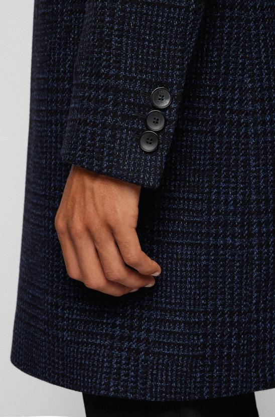 Hugo Boss kabát h-hyde 50459007 navy 80P6174 haditengerészet
